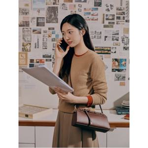 (BE49D3M06D) (BE49D3M06D)타임 클래식 스몰 토트백  브라운