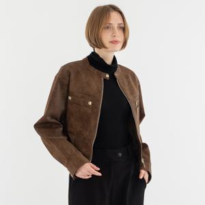 집업 차이나 인조 가죽 쟈켓