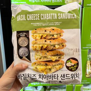 밀크앤허니 바질치즈 치아바타 샌드위치 195g x 4