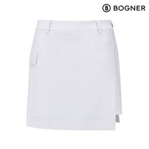 [보그너] 여성 플리츠 랩 스커트 WHITE