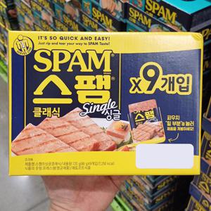 CJ 스팸 싱글 클래식 80g x 9 / 간편 파우치
