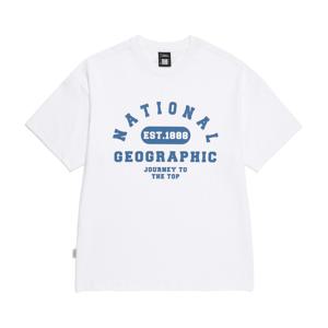 N253UTS903 오버핏 레터링 그래픽 반팔티 WHITE