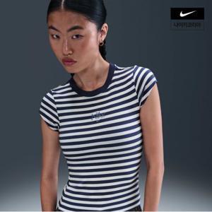 여성 스포츠웨어 타이트 스트라이프 티셔츠 IH8475-410