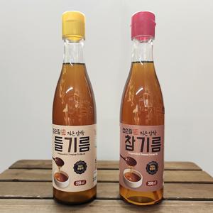 장순필 저온압착 참기름 1병, 들기름 1병  단1회 통깨착유 벤조피렌불검출