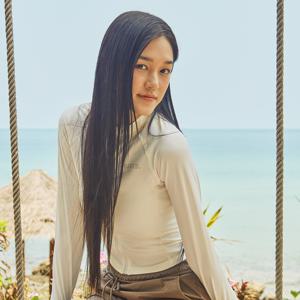 우먼 에센셜 크롭 집업 래쉬가드 아이보리 (B5SWWCZ001IVR)