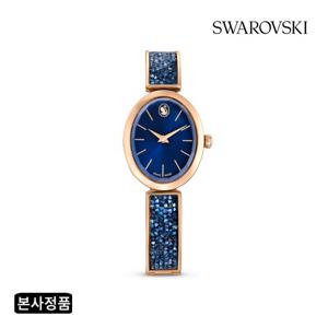 본사정품  Crystal Rock Oval 블루 로즈골드 시계 5656822