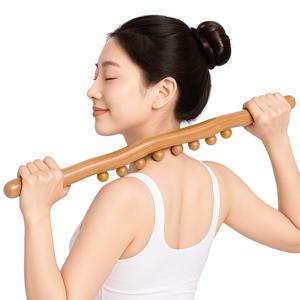 군살타파 롱롱 우드안마봉 림프절 순환 구슬지압 바디괄사 마사지스틱