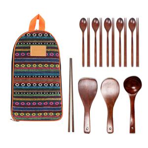 BUCK703 땡가격 SALE 원목 우드 조리도구 커틀러리 세트 14P 캠핑 캠핑용품 캠핑코펠세트 경질코펠