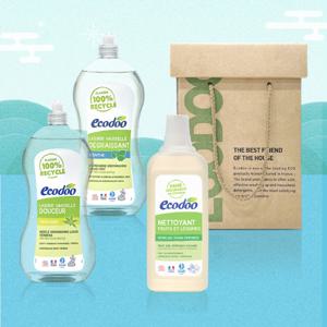 과일/주방세제 선물세트 (과일세척제 750ml, 주방세제 버베나 1L, 민트1L, 펌프 2개)