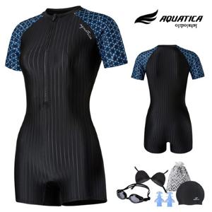 아쿠아티카 여성 실내수영복 AQA27244 일반용수경6종세트