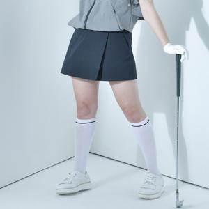 골프 여성 DNSK4B301BK [반값[PREMIUM] 블랙 솔리드 랩형 큐롯 스커트형 팬츠
