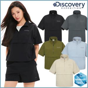 [디스커버리] 프레시벤트 여성 트레이닝 반팔 하이넥 아노락 DWTR93053-PCTR