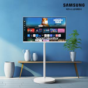 삼성 스탠드TV 스마트모니터 M5 M7 각도조절 무소음 높이조절 거치대 리모컨포함