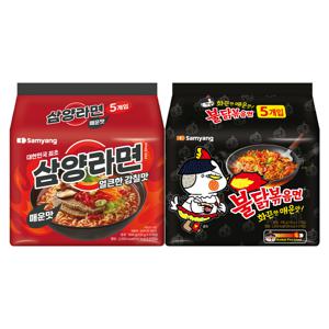 식품] 라면 매운맛 5개+불닭볶음면 5개