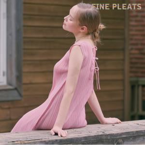 [FINE PLEATS] 피네 플리츠 백리본 원피스 핑크