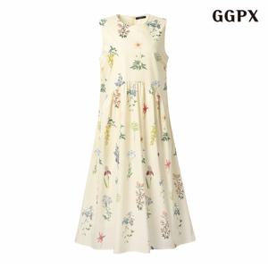 정상가:89,000원 ㅣ 민소매 셔링 플라워 원피스 (GPBOW049D)