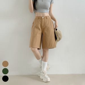 [브리치] 포인 /  오늘발송/100%면/S 2XL  스펜서 더블니 코튼 버뮤다 팬츠 3color