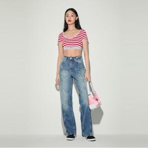 울트라 크롭 로고 테이핑 탑 (T32E1TTO36TWT1XNL)