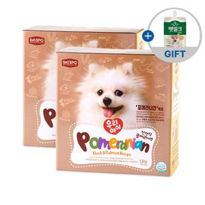 [펫밀크 150ml] 데이스포 우리아이 포메라니안 1.8kg 2개 반습식 연어+오리
