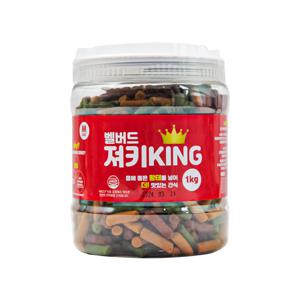 벨버드 져키킹 1kg M 강아지 대용량 간식