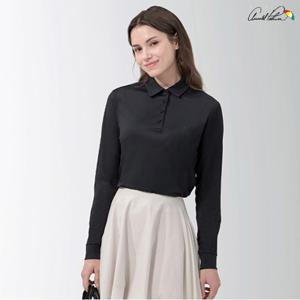 긴팔티 여성 긴팔  카라티셔츠 블랙 AWT25SS10-BLK