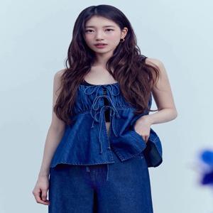 [게스] 여성 [SUZY]원워시 민소매 리본 블라우스YP2D2257