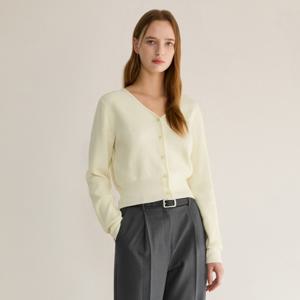 [25 F/W] 소프트 브이넥 크롭 가디건 ASKCDP31040