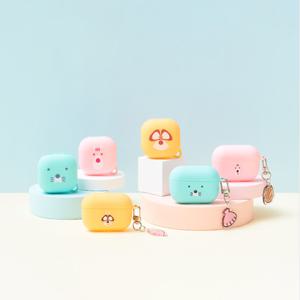 데이니즈 보노보노 에어팟 프로 버즈2(버즈 프로, 버즈라이브 호환) 하드케이스 키링 세트