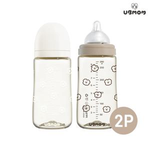 PPSU 디자인 아기 젖병 280ml 1+1(꼭지포함/3COLOR)