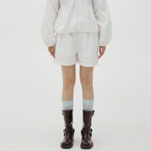 로고 와펜 나일론 3부 쇼츠 [WHITE]