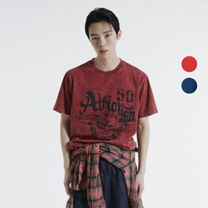 [롯데백화점]남성 20수 스탠다드핏 나염 반팔 티셔츠 B242TS085P