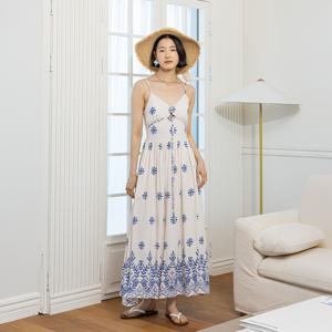 LS_Blue flower dress_IVORY
