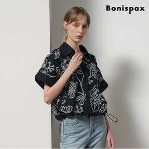 정상가:79000원ㅣ오버핏 플라워 자수 카라 코튼 셔츠 (XP2BA051L0)