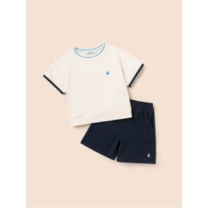 반팔 와플 티셔츠 세트  아이보리 (BI5742U080)