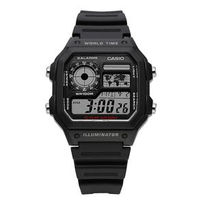 AE-1200WH-1AVDF (AE-1200WH-1A) 디지털 스퀘어 스포츠 군인 월드타임 남성 우레탄시계