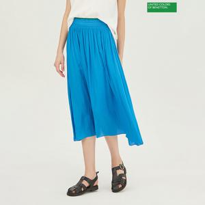 아울렛 라임 턱 롱스커트 BASK02341_BL