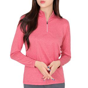 프리티우먼 간절기 여성 멜란지 긴팔 집업 티셔츠(SI42LT018W)