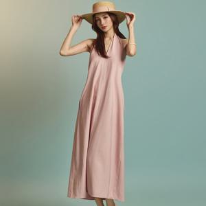 D5342 린넨 홀터 원피스