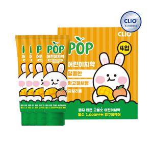 크리오 팝 어린이 치약 달콤한 망고피치향 자일리톨 90g 4개입 x1개(총 4개)