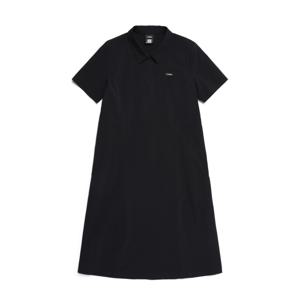 N252WOP840 여성 아델리 경량 우븐 카라 원피스 CARBON BLACK