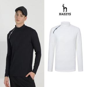 [인기] 헤지스남성 간절기 하이넥 긴팔티셔츠 평상겸용 골프티셔츠 HUTS5A111