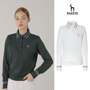 [인기] 헤지스여성 면혼방 긴팔티셔츠 평상겸용 골프티셔츠 HWTS5A213