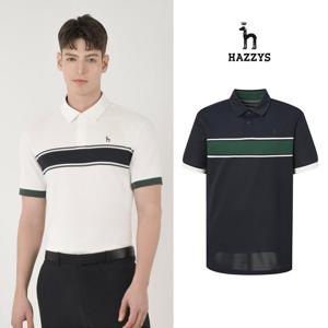 [인기] 헤지스남성 피케 반팔카라티 평상겸용 냉감 골프티셔츠 HUTS5B316