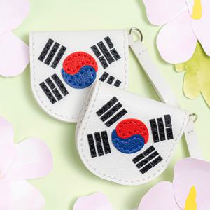 가죽 태극기 동전지갑 만들기 우리나라 광복절 호국보훈