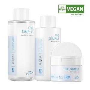 더 심플 비건 3종토너300ml+로션260ml+토너패드