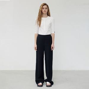 LOUNGE SLIM SLACKS - BLACK