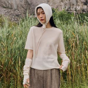 [25 NEW] 에르헴 25FW 캐시미어 블렌드 글리터 하프슬리브 풀오