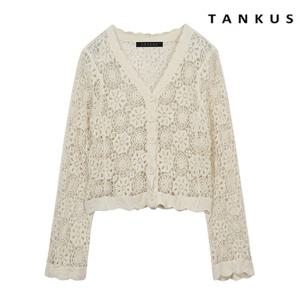 정상가:59,000원 ㅣ 브이넥 크로쉐 가디건 (TX2CD003L0)