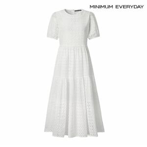 정상가:99,000원 ㅣ [미니멈 에브리데이]펀칭 라운드 셔링 퍼프 원피스 (EB2OW065D)