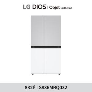 LG 디오스 AI 오브제 양문형 냉장고 S836MRQ032 S836MMM032